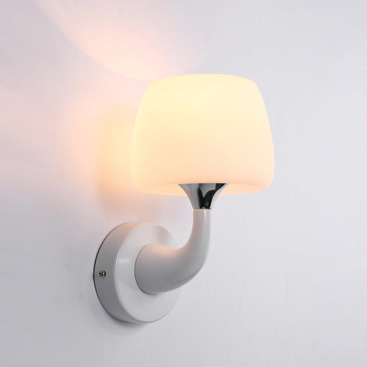 Zeitgenössische Nordic Dolphin Zylinder Metall Harz Glas 1/2 Licht Wandlampe für Nachttisch