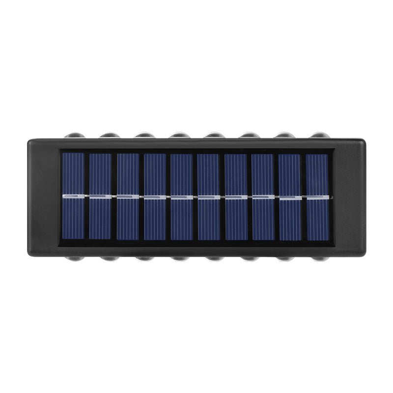 Moderne Einfachheit Solar Wasserdicht Rechteckige ABS PVC LED Wandleuchte Lampe Für Außenpatio