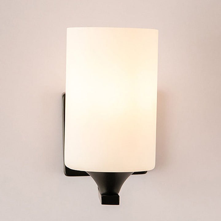 Moderne Einfachheit Zylinder Eisen Glas 1/2 Licht Wandlampe für Flur