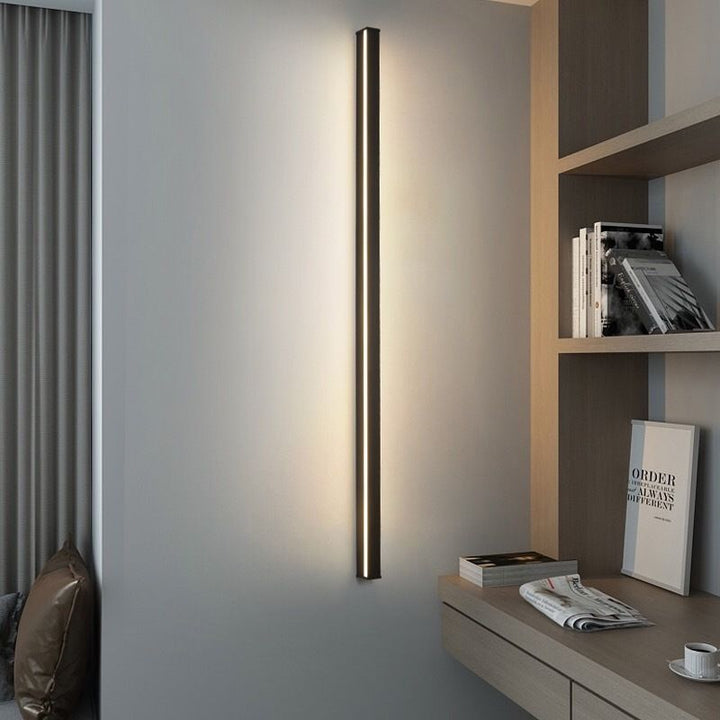 Minimalistische lineare wandleuchte led atmosphärische beleuchtung