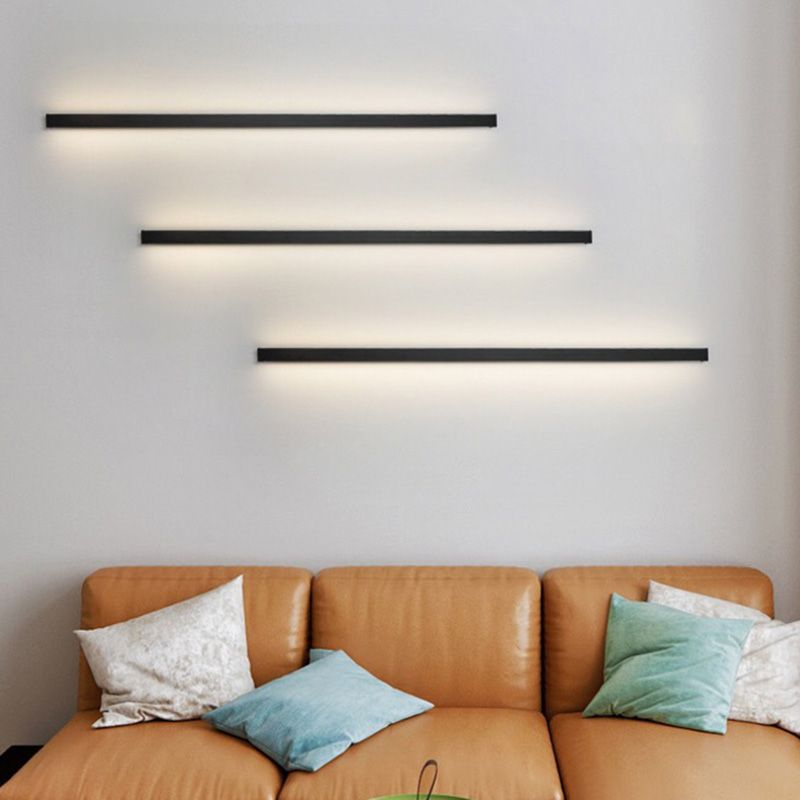 Minimalistische lineare wandleuchte led atmosphärische beleuchtung