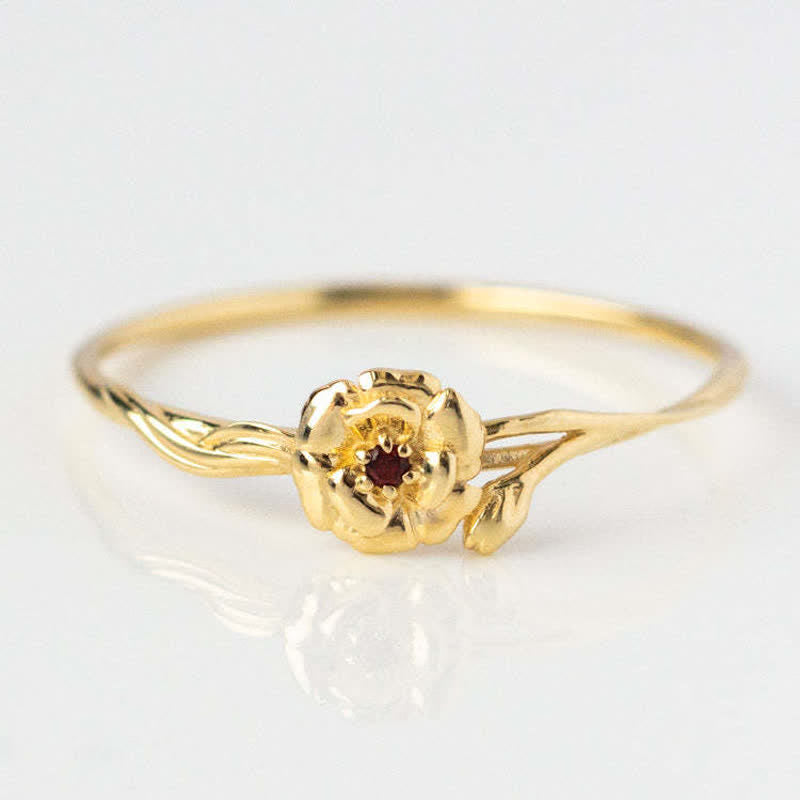 Passions Dainty Statement Geburtsblume Goldring