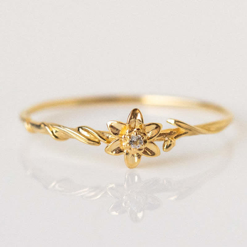 Passions Dainty Statement Geburtsblume Goldring