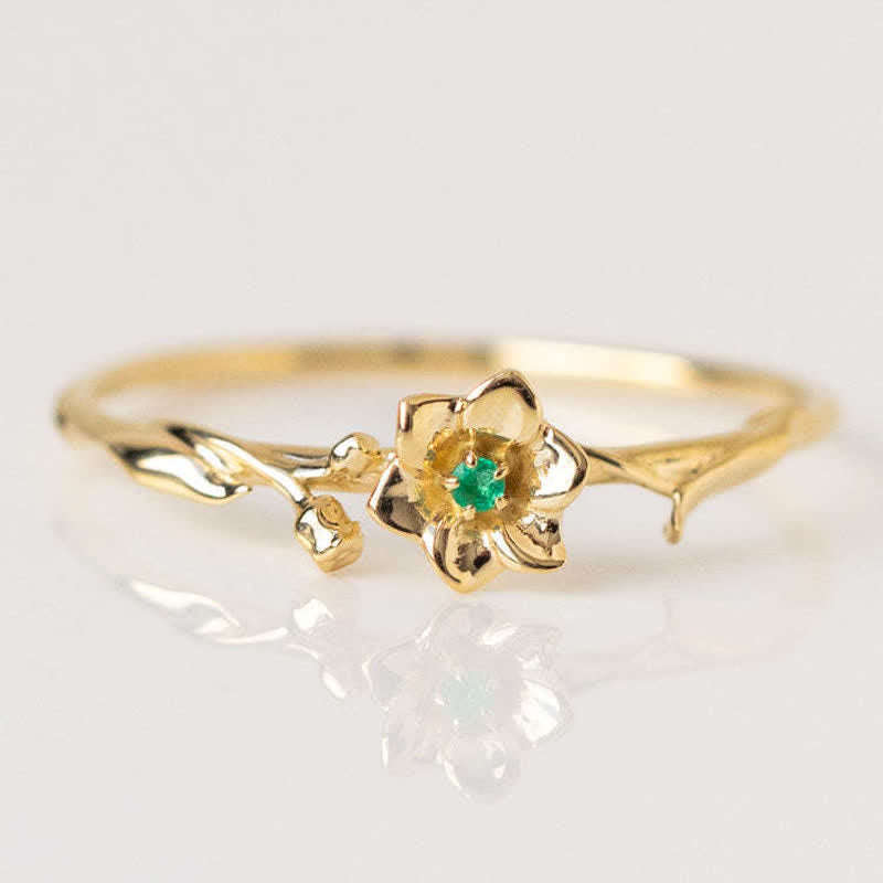 Passions Dainty Statement Geburtsblume Goldring