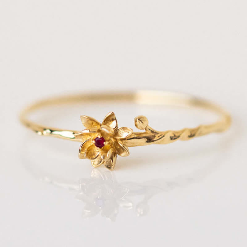 Passions Dainty Statement Geburtsblume Goldring