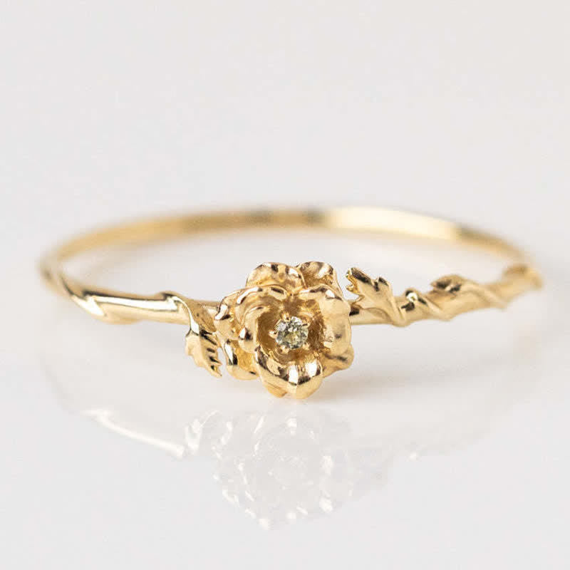 Passions Dainty Statement Geburtsblume Goldring