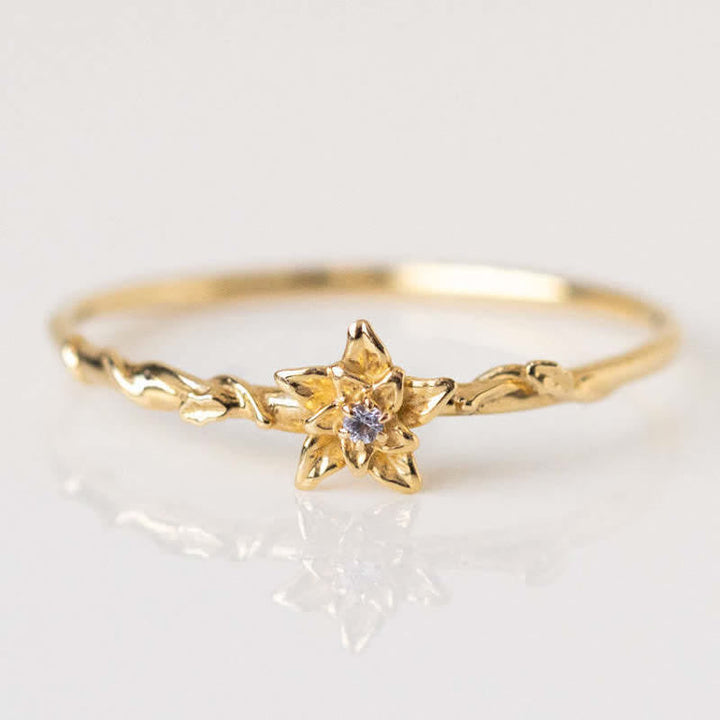 Passions Dainty Statement Geburtsblume Goldring