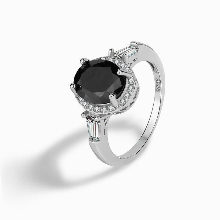 Passions S925 Silber Schwarzer Onyx Herrenring