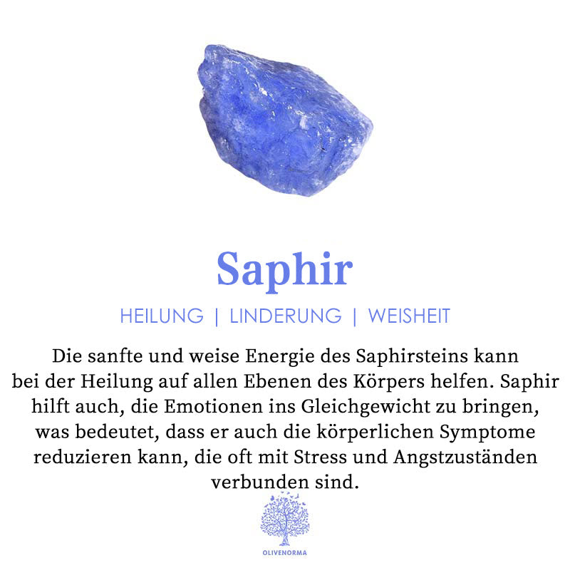 Passions Saphir mit Opal 3-teiliges Ringset