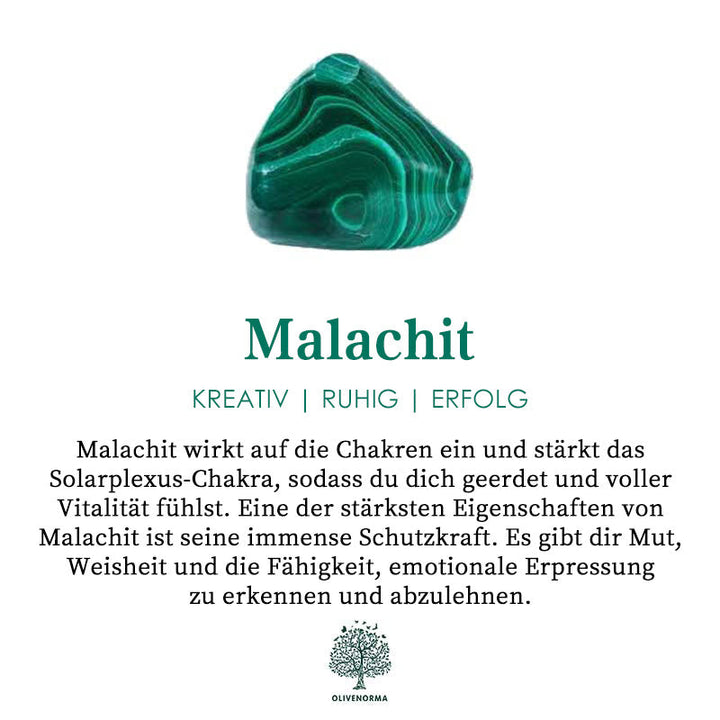 Passions „Starker Schild“ - Malachit mit Wolframstahlring