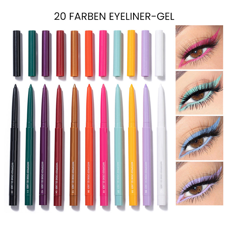 20 Stück Farbiges Eyeliner-Stift-Set | 50% RABATT