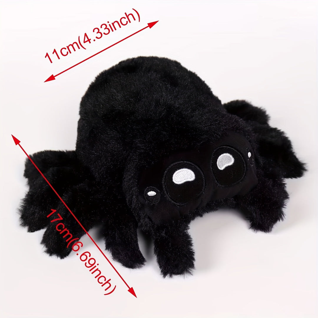 Niedliche Schwarz-Weiß-Plüschspinne Squishy Kawaii Kuscheltiere