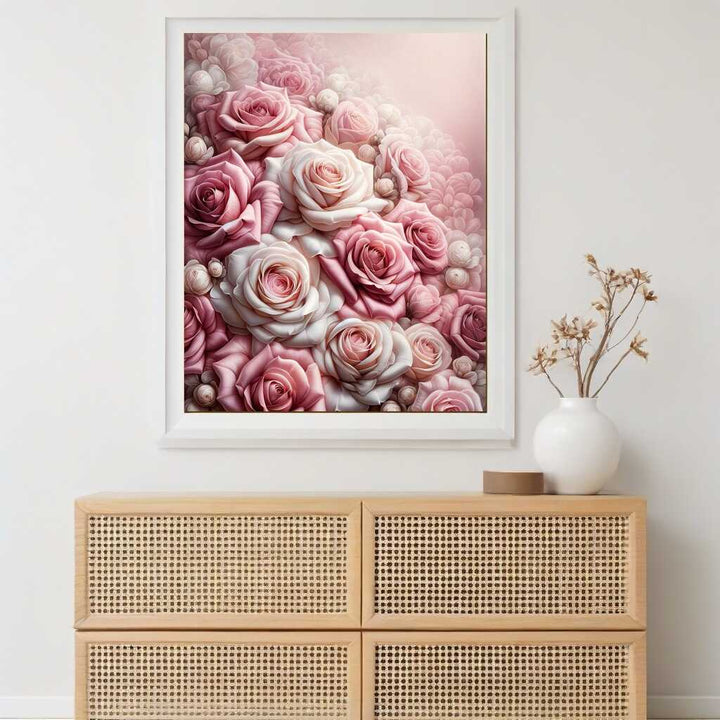 2+1 gratis! |  Diamond Painting - Rosenstrauß in Rosa