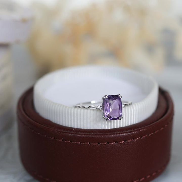 Passions Amethyst Zuckerwürfel Wellen Design Ring