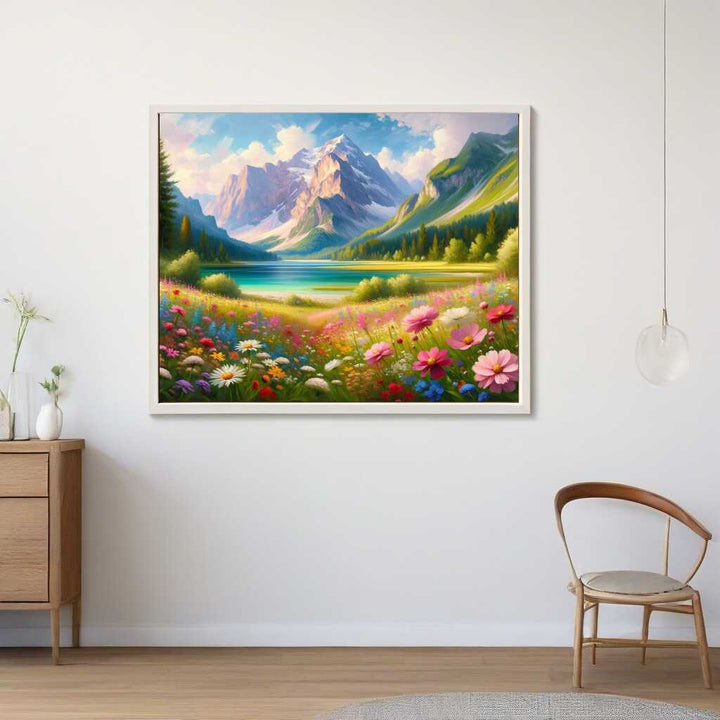 2+1 gratis! |  Diamond Painting - Blumenwiese und Zugspitze