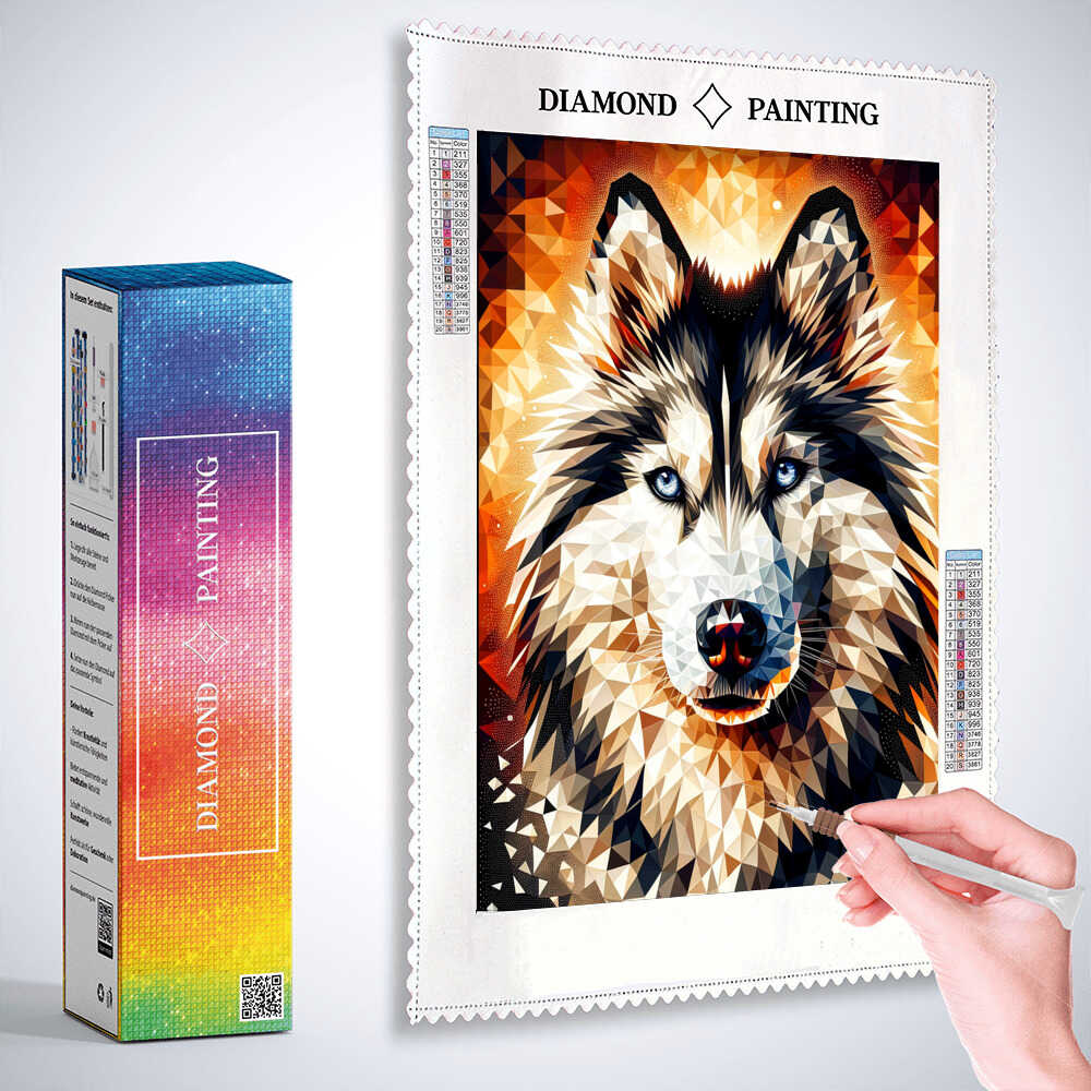 2+1 gratis! |  Diamond Painting - Huskyportait