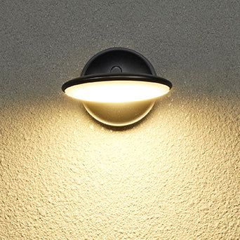 Moderne Minimalistische Rotierbare Wasserdichte Runde Aluminium Acryl LED Wandleuchte Lampe Für Außenbereich