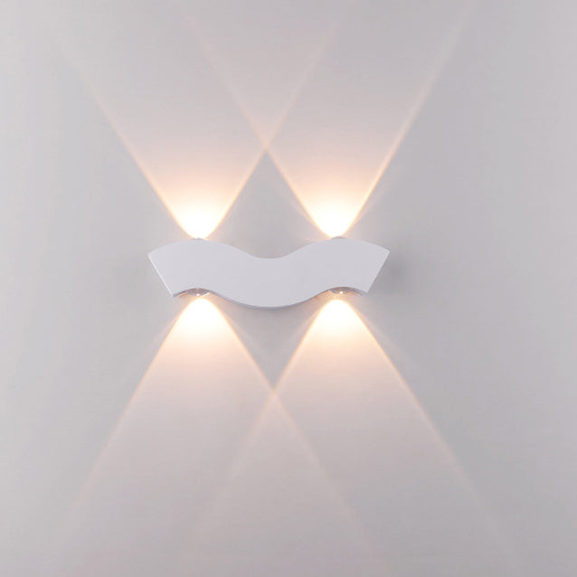 Moderne Schlichtheit Wasserdichte Aluminium Wellen LED Wandleuchte Lampe Für Außen