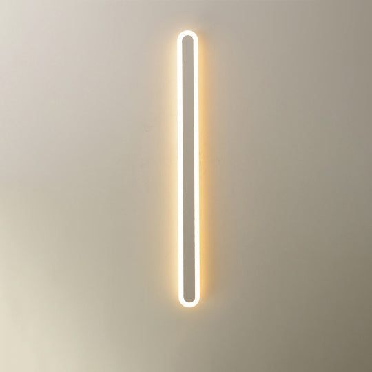 Moderner minimalistischer rechteckiger langer Eisen-Acryl-LED-Wand-Wandleuchte für das Wohnzimmer