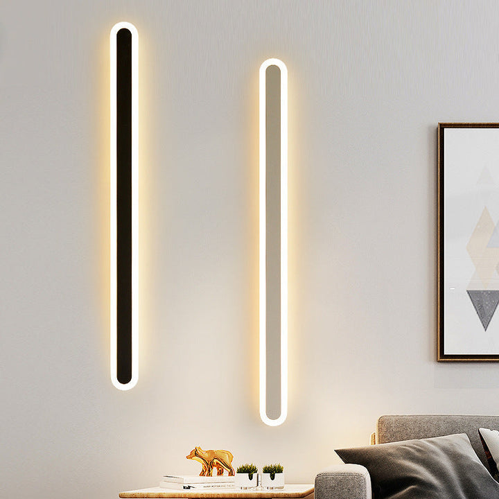 Moderner minimalistischer rechteckiger langer Eisen-Acryl-LED-Wand-Wandleuchte für das Wohnzimmer