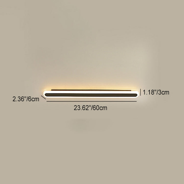 Moderner minimalistischer rechteckiger langer Eisen-Acryl-LED-Wand-Wandleuchte für das Wohnzimmer