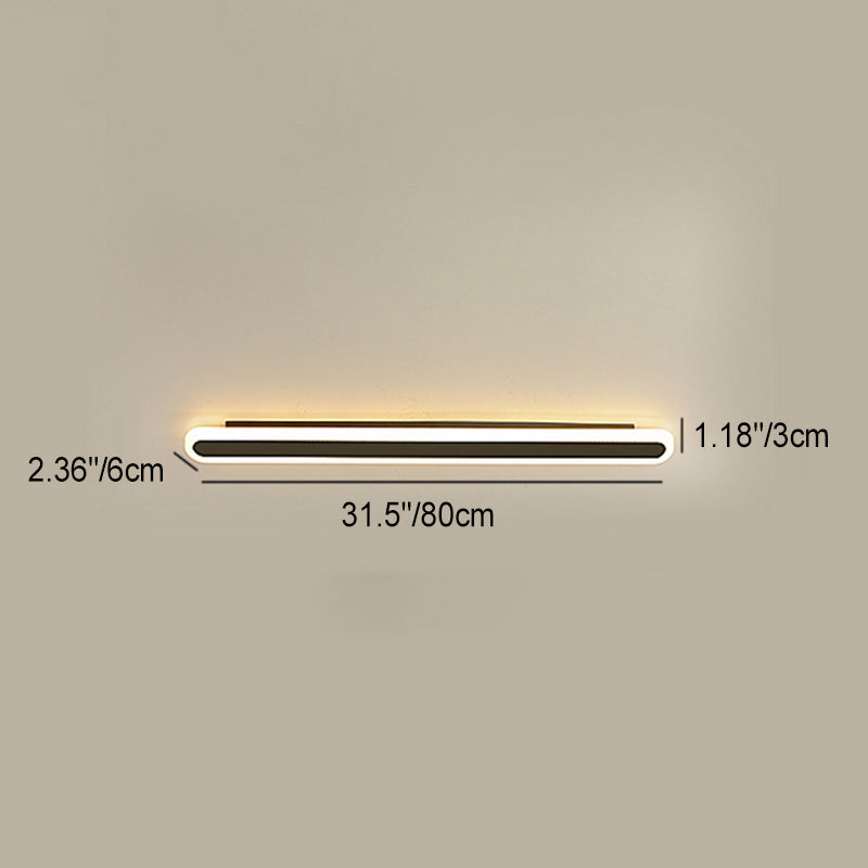 Moderner minimalistischer rechteckiger langer Eisen-Acryl-LED-Wand-Wandleuchte für das Wohnzimmer