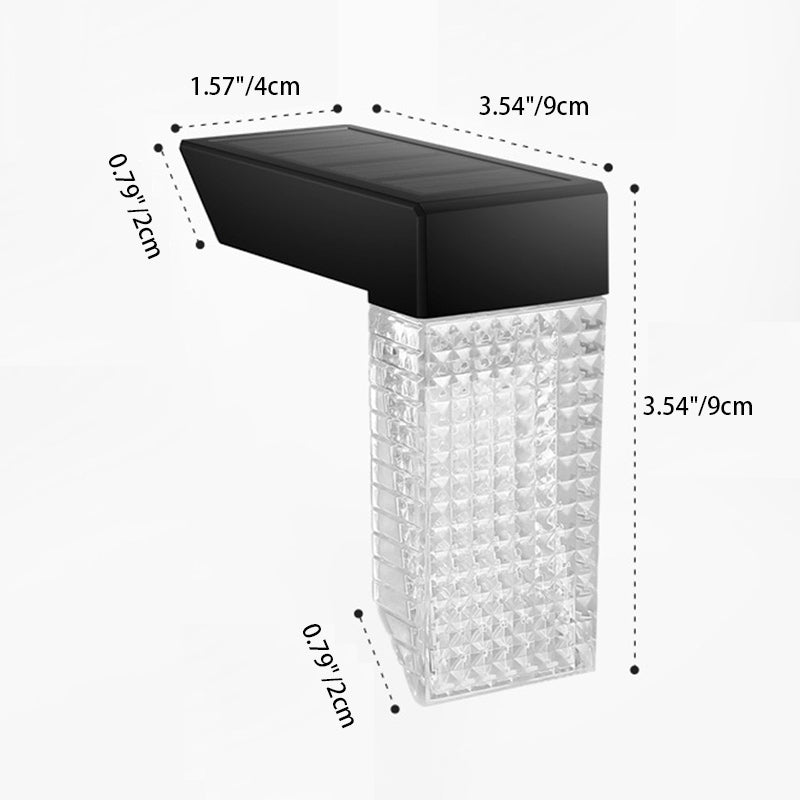 Moderne Minimalistische Solar Wasserdichte Rechteckige L-Form ABS PC LED Außenwandleuchte für Garten