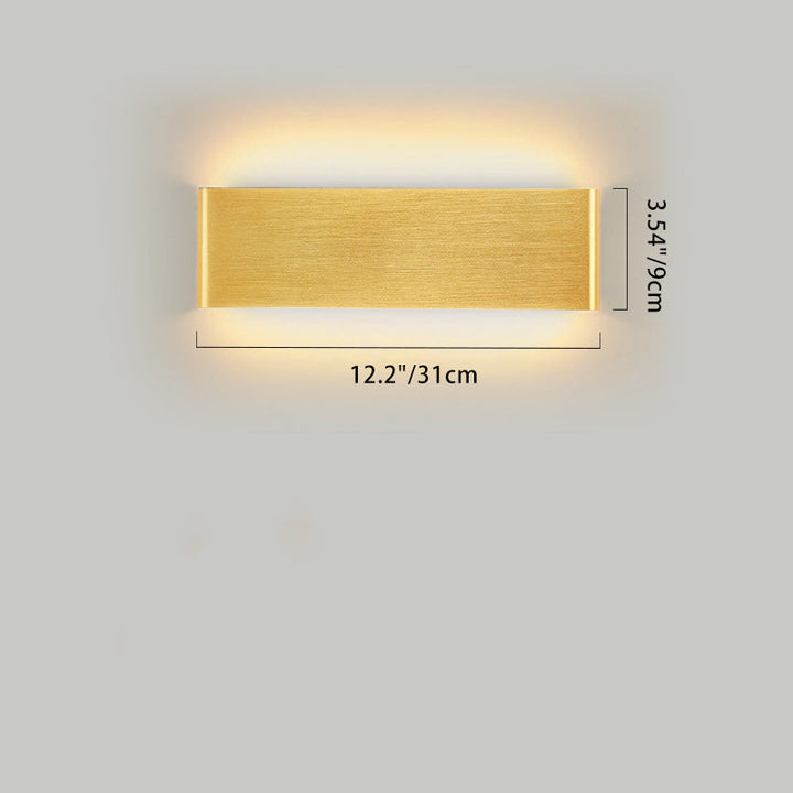 Moderner Minimalistischer Rechteckiger Acryl Aluminium LED Wandleuchte Lampe Für Das Wohnzimmer