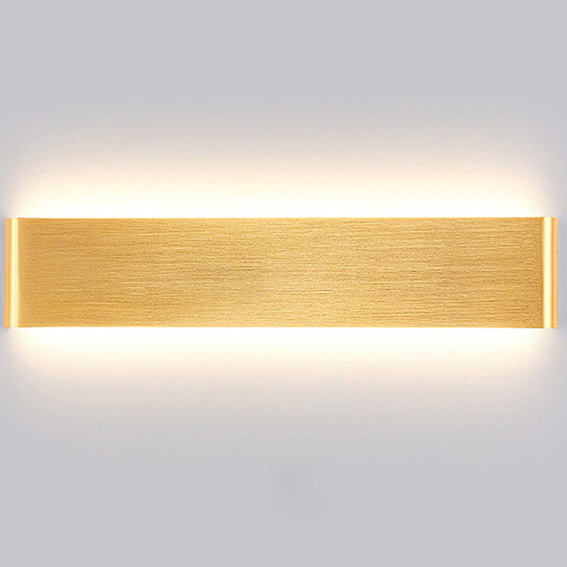 Moderner Minimalistischer Rechteckiger Acryl Aluminium LED Wandleuchte Lampe Für Das Wohnzimmer