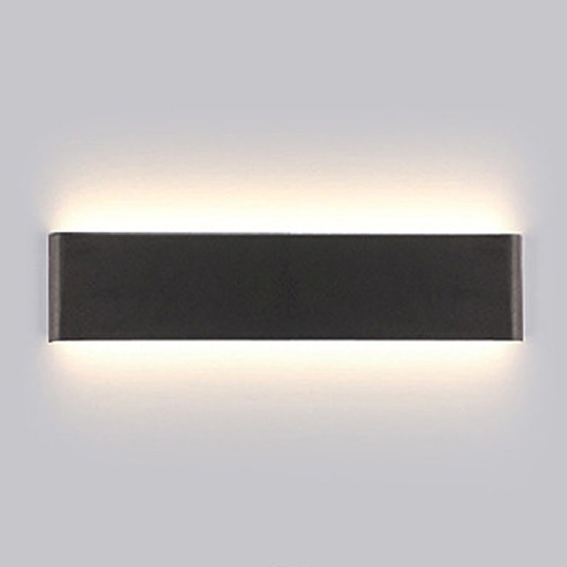 Moderner Minimalistischer Rechteckiger Acryl Aluminium LED Wandleuchte Lampe Für Das Wohnzimmer