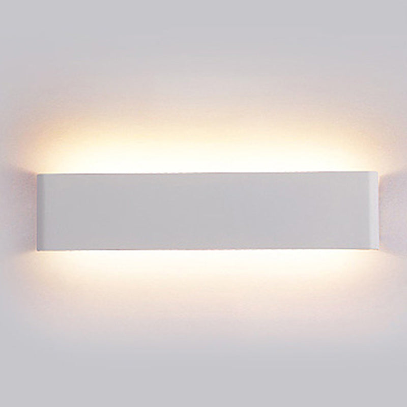 Moderner Minimalistischer Rechteckiger Acryl Aluminium LED Wandleuchte Lampe Für Das Wohnzimmer