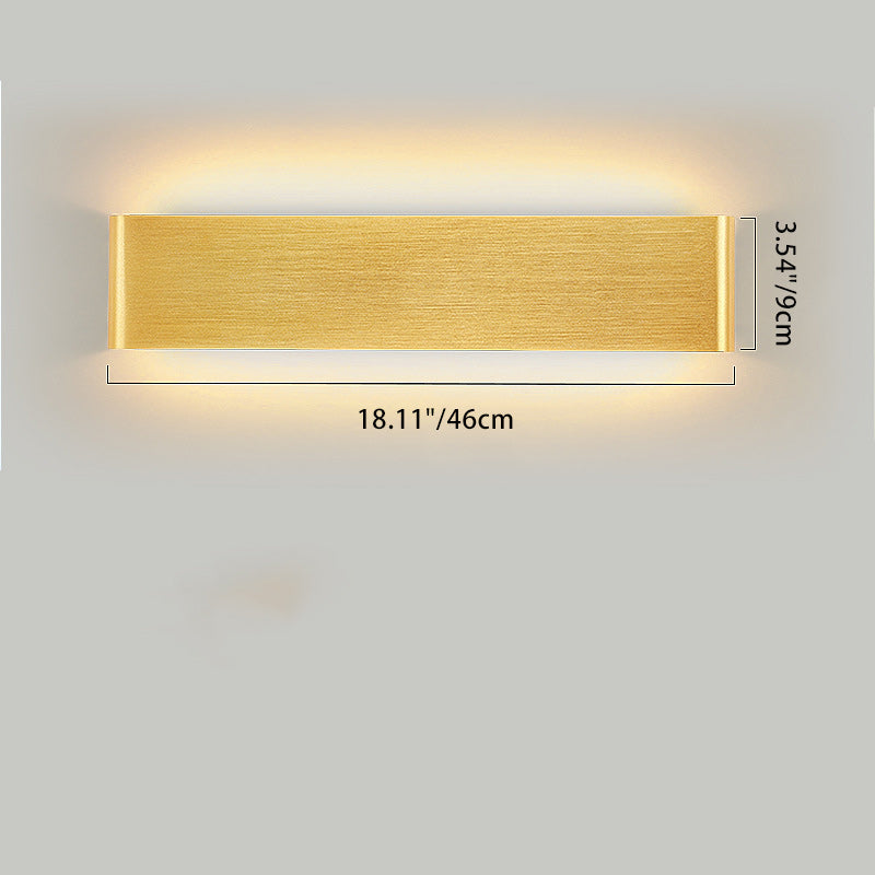 Moderner Minimalistischer Rechteckiger Acryl Aluminium LED Wandleuchte Lampe Für Das Wohnzimmer