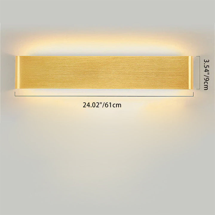 Moderner Minimalistischer Rechteckiger Acryl Aluminium LED Wandleuchte Lampe Für Das Wohnzimmer