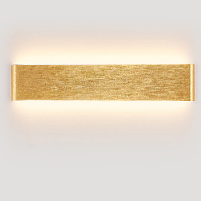 Moderner Minimalistischer Rechteckiger Acryl Aluminium LED Wandleuchte Lampe Für Das Wohnzimmer