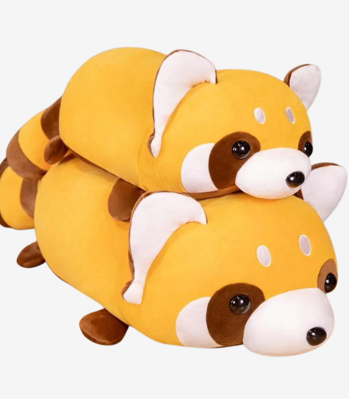 Kawaii Liegender Waschbär Plüschkissen Squishy Kawaii Kuscheltiere