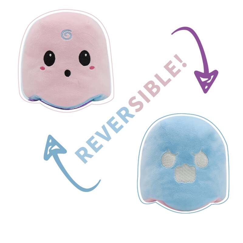 Süßes Wende-Geister-Plüschspielzeug Squishy Kawaii Kuscheltiere