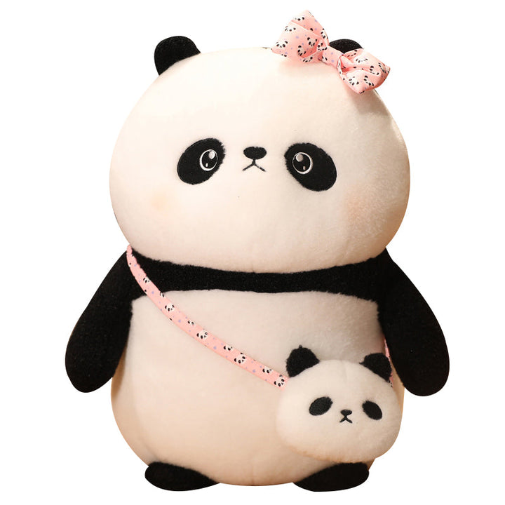 Kawaii Panda Plüschspielzeug mit Tasche Squishy Kawaii Kuscheltiere