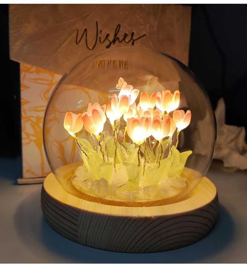 Tulip Night Light™ - Handgemachte Tulpe Nachtlicht Kit Perfekt für valentines Geschenk mit Geschenk-Box