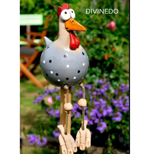 DIVINEDO™ | Keramik Huhn Garten Dekor