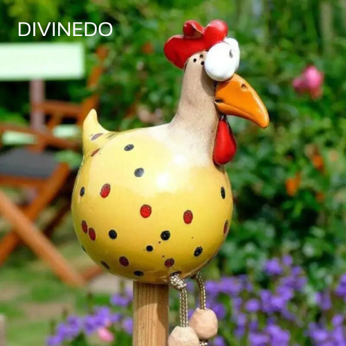 DIVINEDO™ | Keramik Huhn Garten Dekor