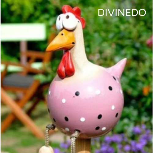 DIVINEDO™ | Keramik Huhn Garten Dekor