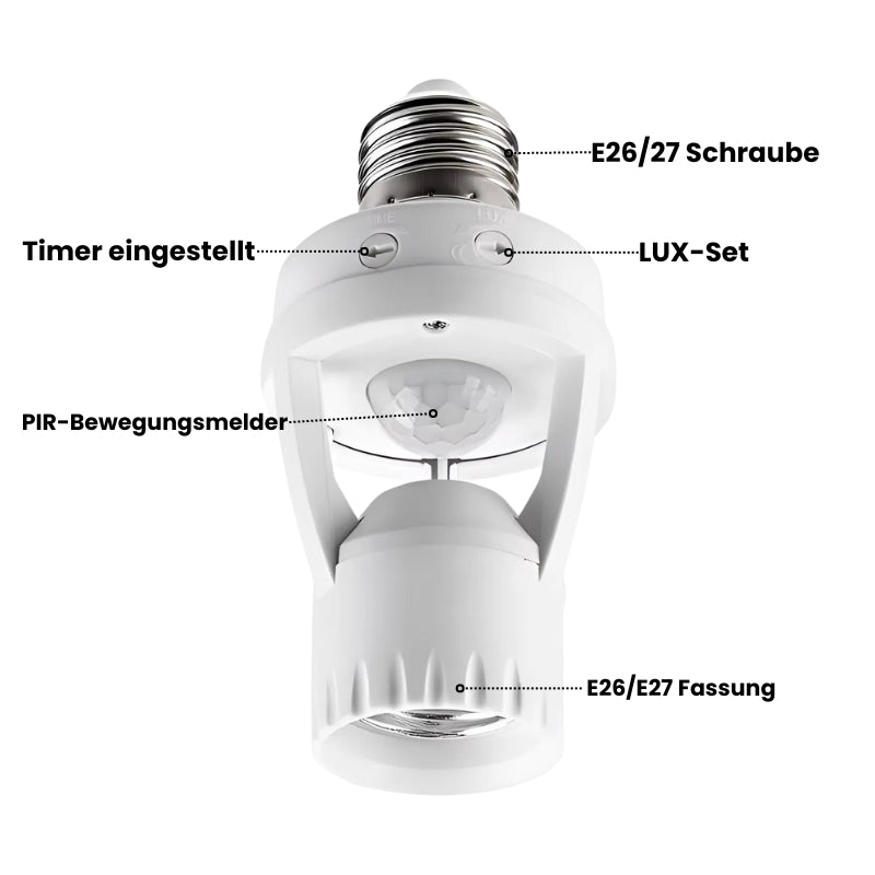 SmartLight - Sensor-Adapter mit Bewegungserkennung | 1+1 GRATIS