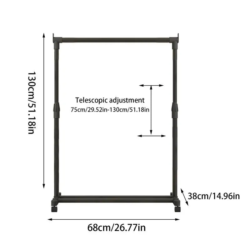 Teleskop-Garderobe – Beweglicher Garderobenständer