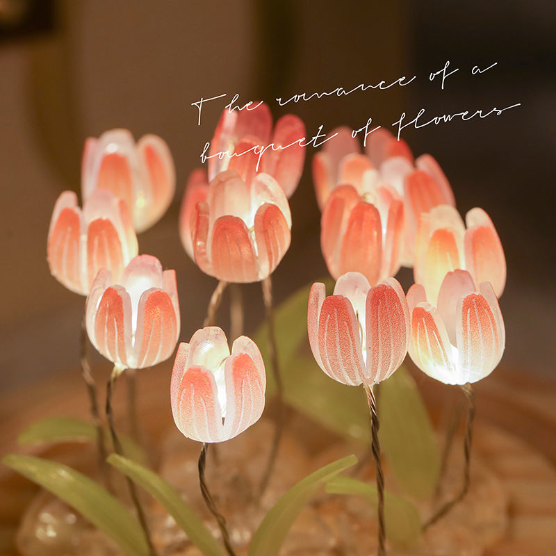 Tulip Night Light™ - Handgemachte Tulpe Nachtlicht Kit Perfekt für valentines Geschenk mit Geschenk-Box