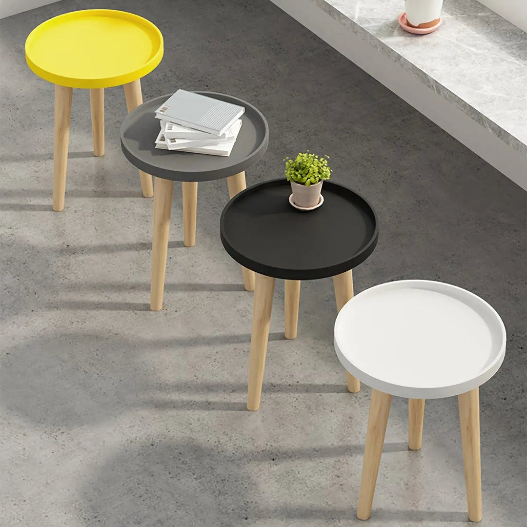 Moderner Couchtisch – multifunktionaler runder Beistelltisch mit minimalistischem Design