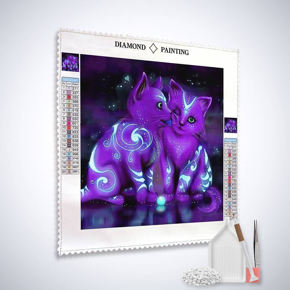 2+1 gratis! |  Diamond Painting - Lila Katzen