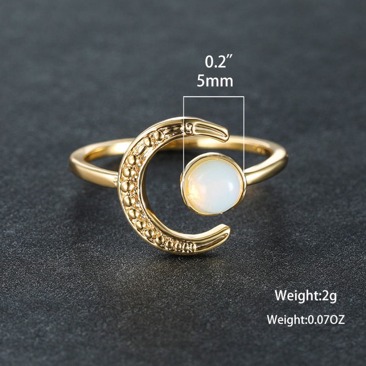 Passions Mond Sonne Accessoire Mondstein Offener Ring